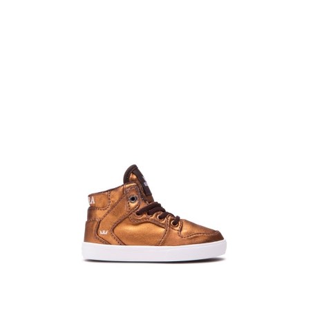 Supra Crib Vaider Gull Høye Sneakers Barn [NO-4-W841]